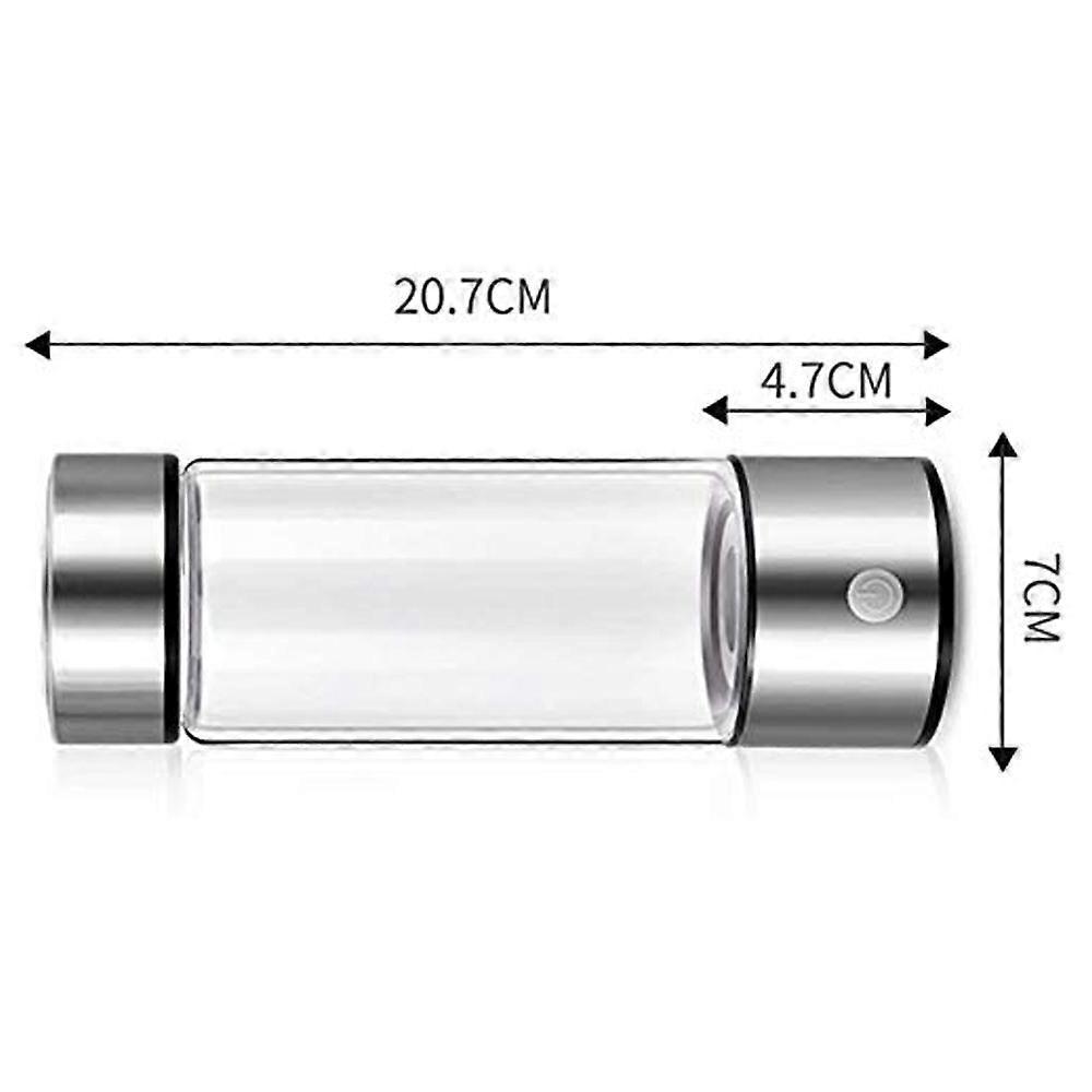 Bottiglia Acqua Idrogeno, Generatore Portatile di Acqua Ricca di Idrogeno Macchina Acqua Idrogeno Ricaricabile USB Bicchiere Acqua Idrogeno 420ml