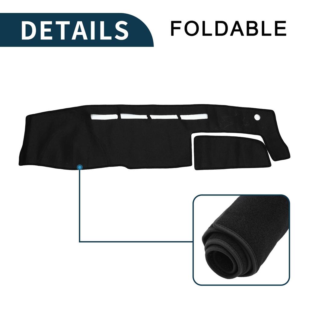 TUCKBOLD Dashboard for Toyota Hiace 200 Series Center Console Dashboard Cover with 1 Sticker Set Mat/Cover (2004-2024) - Mat, Black,