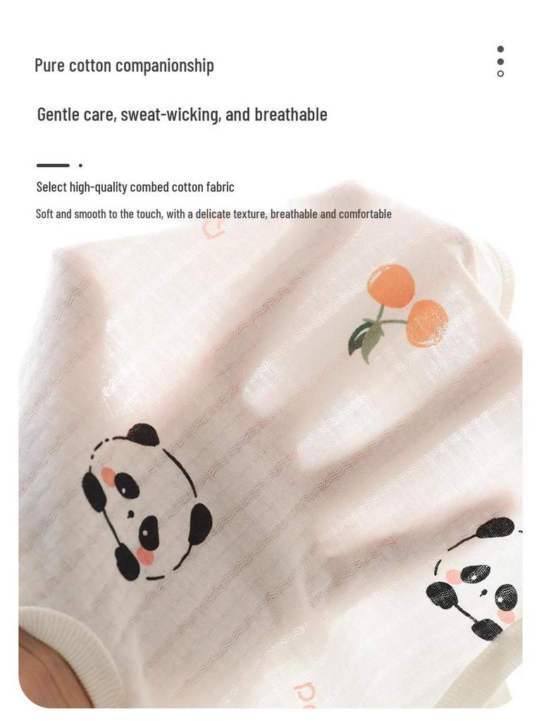 Summer Newborn Cotton Long-Sleeve Butterfly Monk Romper