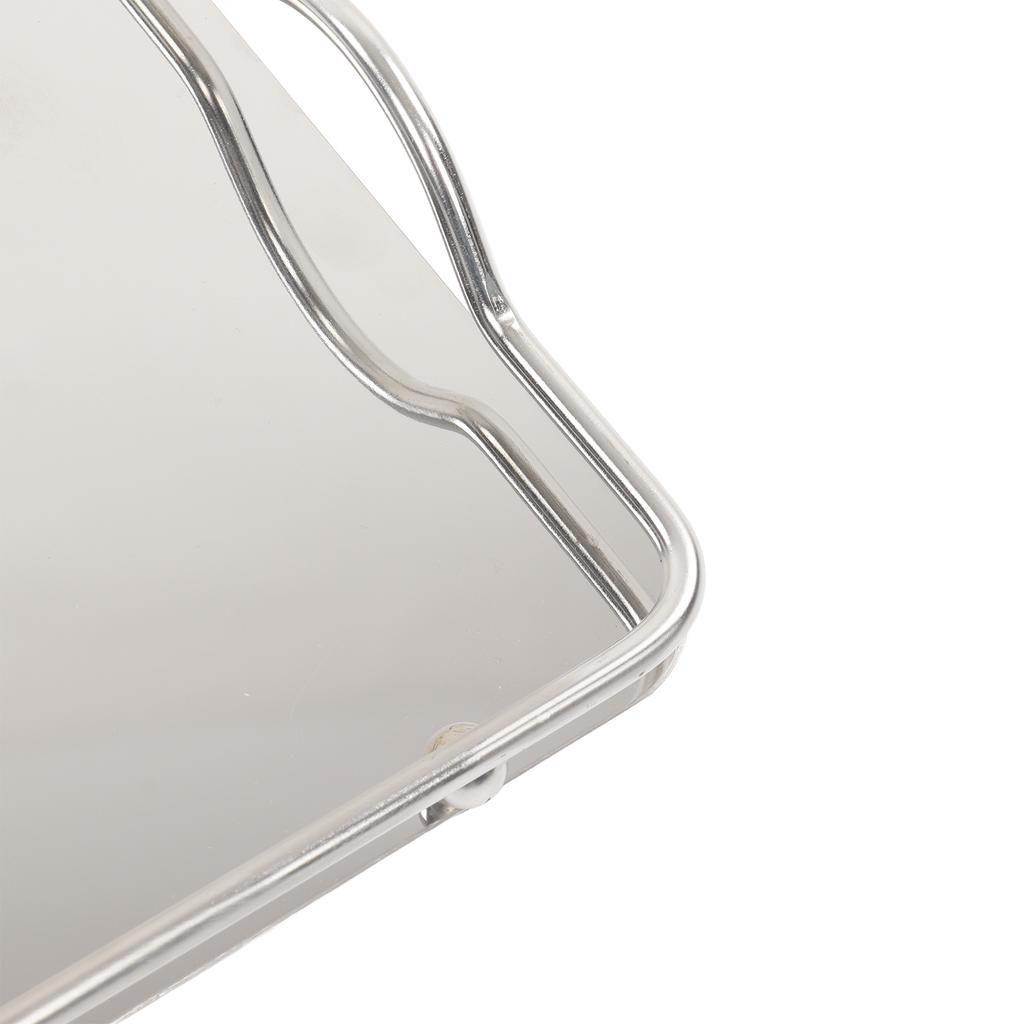 Large Rectangle Stainless Steel Tray Home Living Room Commercial Dishes Serving Tray for Coffee Water Cups Fruit Restaurant Cafe