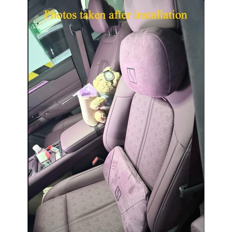 For Zeekr 7X 001 009 7GT 9X Original Style Suede Car Headrest Neck Support Pillow Lumbar Back Cushion Auto Interior Accessories