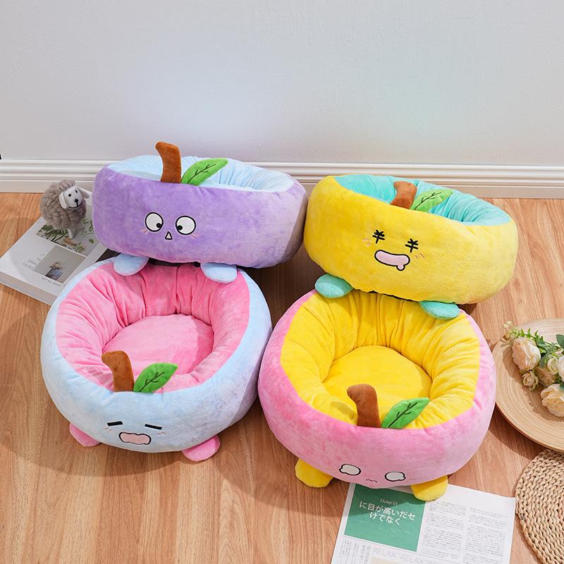 Pet Circular Nest Removable and Washable Plush Cat Nest Warm Pet Supplies Dog Bed Mat Cooling Pet Bed