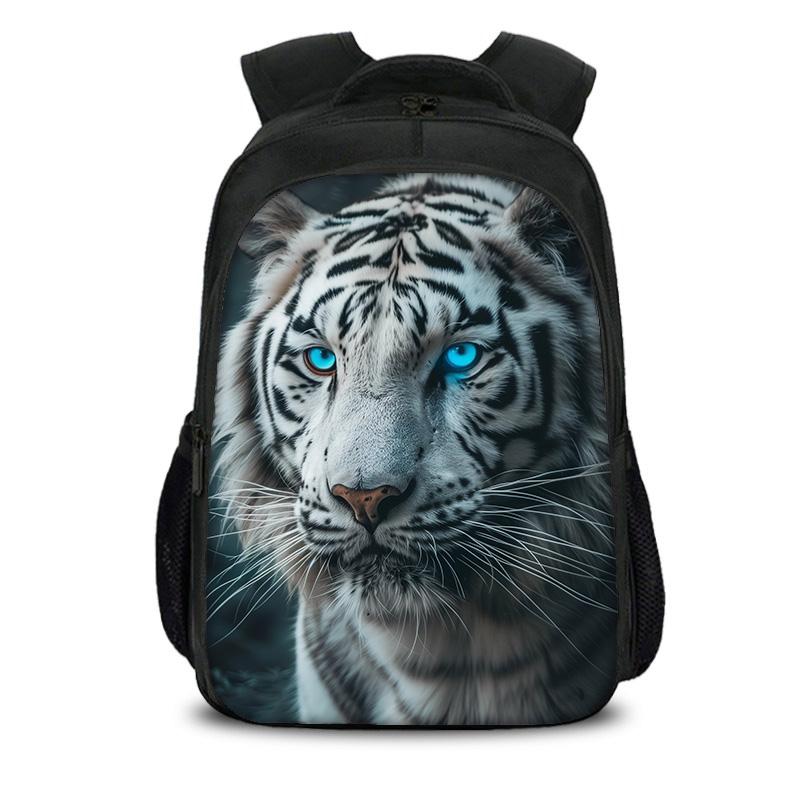 Nieuwe Tijger Dubbellaags Rugzak met Grote Capaciteit, Trendy Dierenprint, Beste Verjaardagscadeau voor Jongens en Meisjes op School