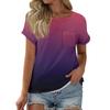 Women's T Shirt Tee Printed Short Sleeve Pocket Daily Weekend Fashion Basic Round Neck Regular Top
