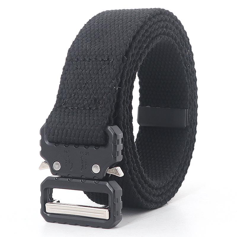 2.5cm Tactical Narrow Canvas Cobra Waist Belt - Unisex Multifunctional Streamer for Pants
