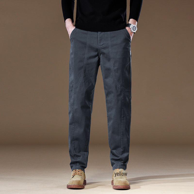 

Мужские зауженные брюки цвета хаки с вышивкой — свободные, модные, универсальные прямые брюки на весну и осень 34 (2 7) 160 lbs глубокий/серый