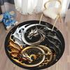 "Dragon Yin Yang Carpet for Living Rooms and Studies" Round Carpet for Home Sofa Bedroom, Gift