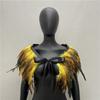 Gothic Feather Shawl Scarf - Rooster & Chicken Feather Cape Cloak Jewelry Accessories