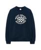 WEST GRAND BOULEVARD Oversized Double Arch Signature Sweatshirt Navy