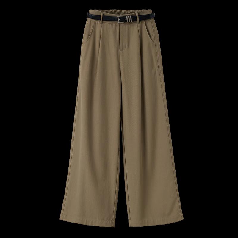 Muzi Women s Straight-Leg Cotton Blend Pants L