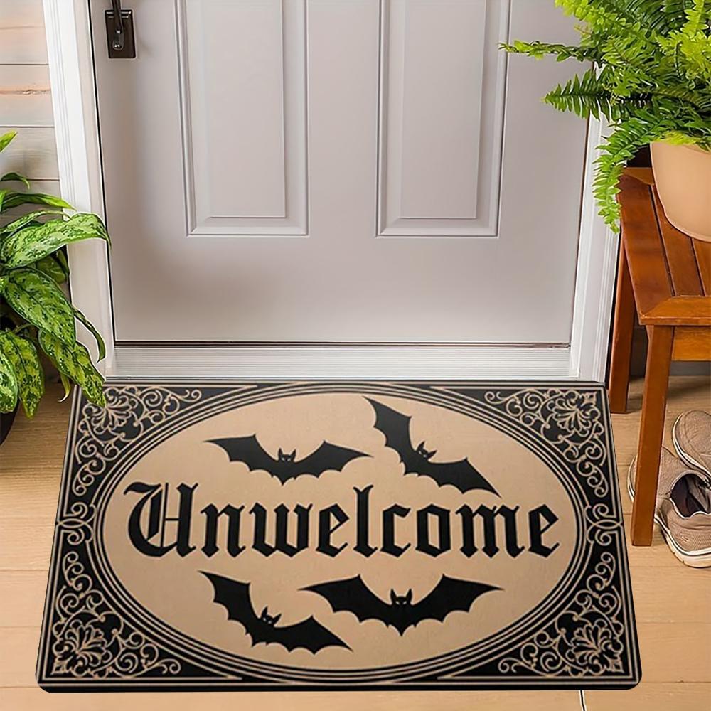

Хэллоумас НЕЖЕЛАТЕЛЬНЫЙ Летучая мышь Готический стиль ПРИВЕТСТВЕННЫЙ Коврик Дверной коврик Гостиная Спальня Входная дверь Напольный коврик Холл Задний двор Коврик для ног 40x60cm