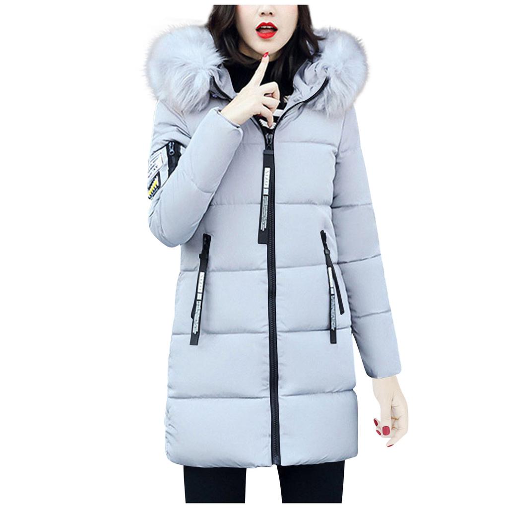 Women's Fashionable Casual Winter Cotton Coat - Plus Size, Mid-Length, Loose Fit, Thickened Down-Filled Cotton Jacket
