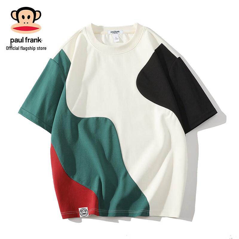 Мужская футболка Paul Frank с цветовыми блоками, с коротким рукавом 4XL