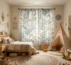2PCS Digital Printed Curtains, Teal Green Paisley Fresh Bohemian Classic, Modern Home Decor Style for Living Room Bedroom Decor