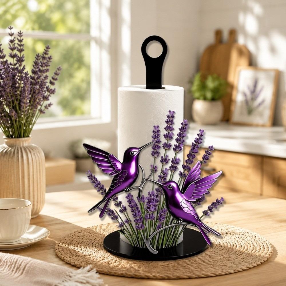2D Flat Print Christmas Paper Towel Holder Freestanding Snowman Floral Towel Stand Living Room