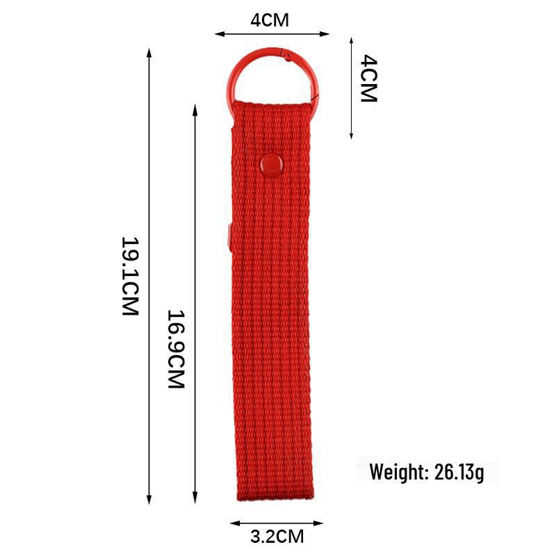 Personalized Pure Cotton Canvas Belt Keychain with Contrast Colors – Handmade INS Style