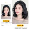 Synthetic Hair Curly hair 25cm/35cm Mini Hair Pad Hair Natural Black Brown Hair Extension Clips In Hairpiece For Women Hair Wig