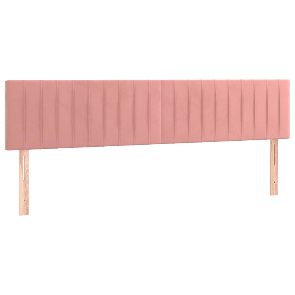 Box Spring Bed with Mattress Pink 120 x 190 cm Velvet