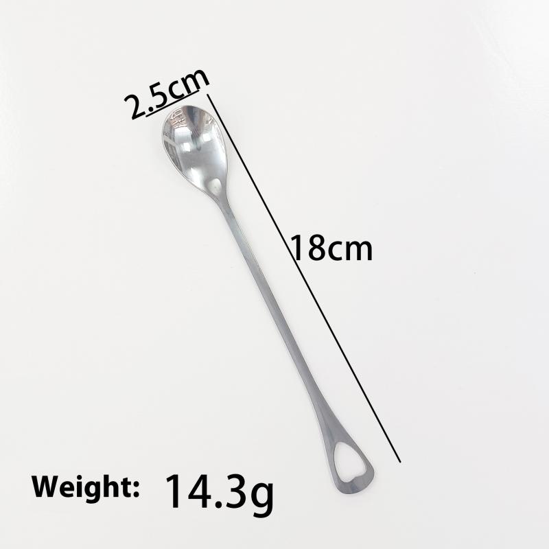 

Половник из нержавеющей стали с дизайном сердца, ложка для смешивания кофе и чая, столовый прибор, десертная ложка, инструменты для питья