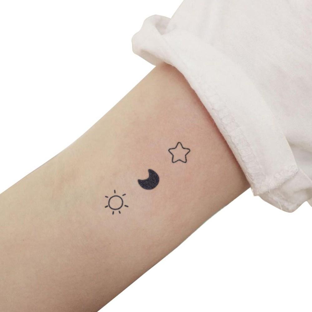 Le Diamant semi-permanentes Mini-Tattoo, niedlicher modischer Tattoo-Aufkleber, selbstklebendes Henna, 236P, 236 Arten, 1 Set, blau