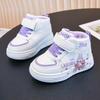 2025 Autumn/Winter Kids' Cartoon Mid-Top Leather Walker Shoes - Unisex, Trendy White