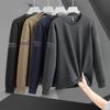 Men's Air Cotton Plus Size Long Sleeve Round Neck Hoodie for Spring and Autumn Casual Running Sportswear