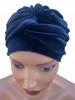 Navy Blue Women' Turban Sara 520 Velour With Lining Even After Chemotherapy
