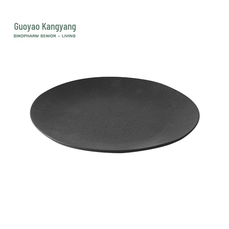 TONNEY Stone Pattern Ceramic Round Plate