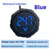 Wasserdichtes rundes DC-Voltmeter LED-Digitalanzeige 4-100V Zweidraht Universal für Fahrzeug