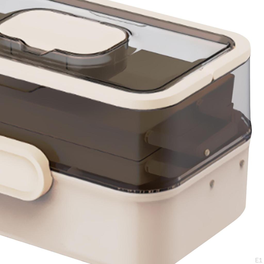 Medicine Box Clear Multifunctional Multi Layer with Lid Sundries Container Empty for Bathroom Travel