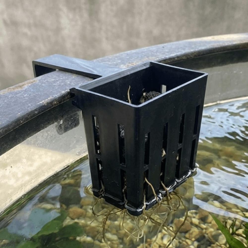 Wall-Mounted Aquarium Plant Basket Water Culture Planter Plastic Hydroponic Hanging Planter Self Watering Planter Containers