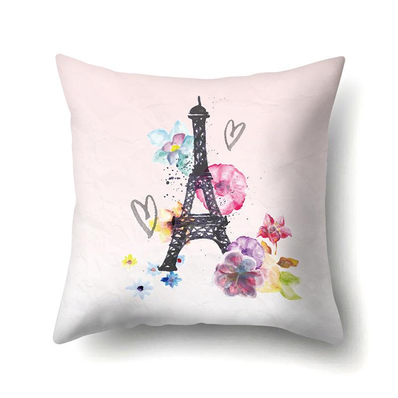 

Полиэстеровая наволочка Домашняя наволочка с принтом Ретро Башня Европейское здание Наволочка для подушки Наволочка для автомобильной подушки No pillow core
