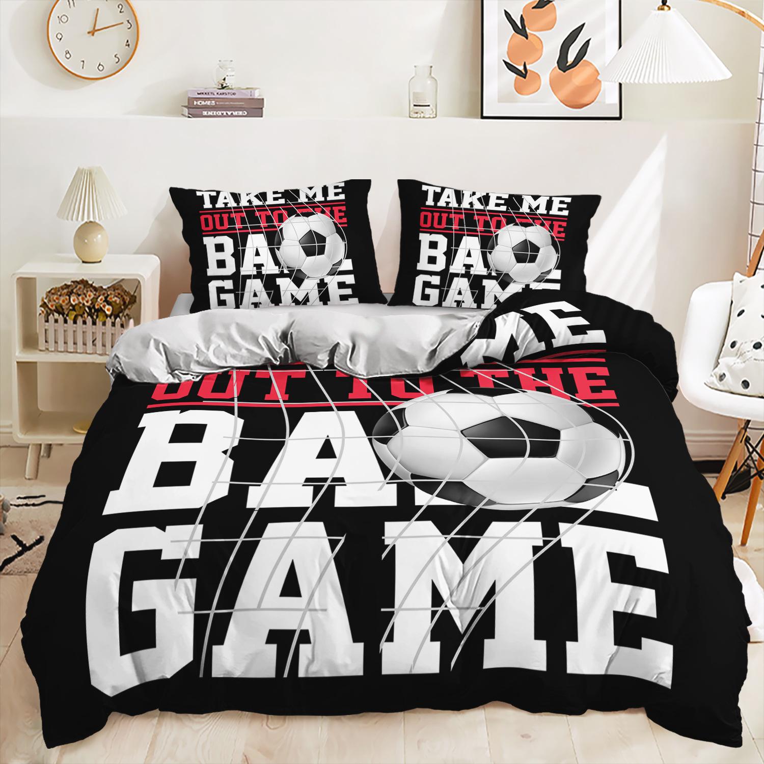 

Three-Piece World Cup Football Quilt Cover Digital Printing Bedding Kit 135 * 200 (two-piece set) 90g