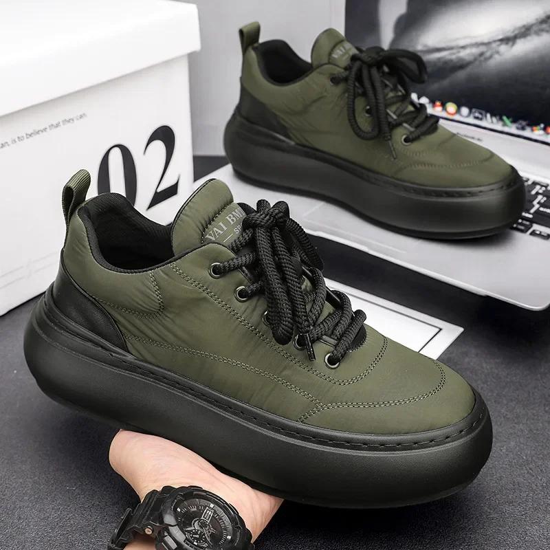 Fashion Fashion Waterproof Snow Cotton Shoes 2025 Winter New Soft Sole Vulcanized Warm Shoes with Plush Man Shoes Zapatillas Hombre