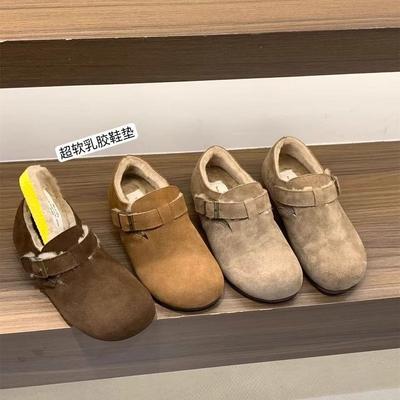 Sampo Boken Shoes Sheepskin Fur Integrated Snow Boots Women's Bag Head Muller Shoes Small Potatoes All-inclusive Snow Boots Half Slippers
