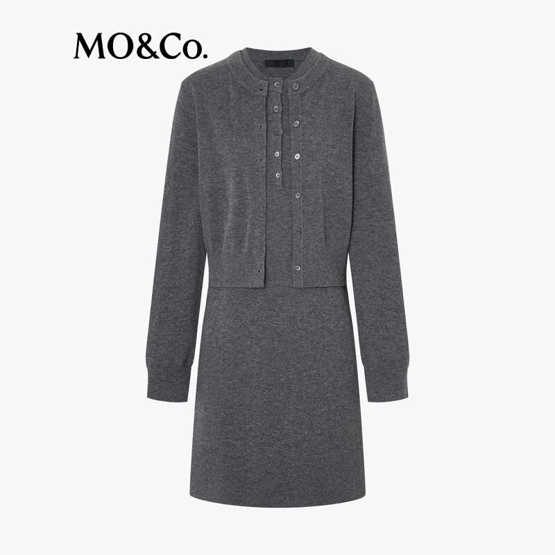 MO&Co. C+ Series H-Line Knit Cardigan Dress