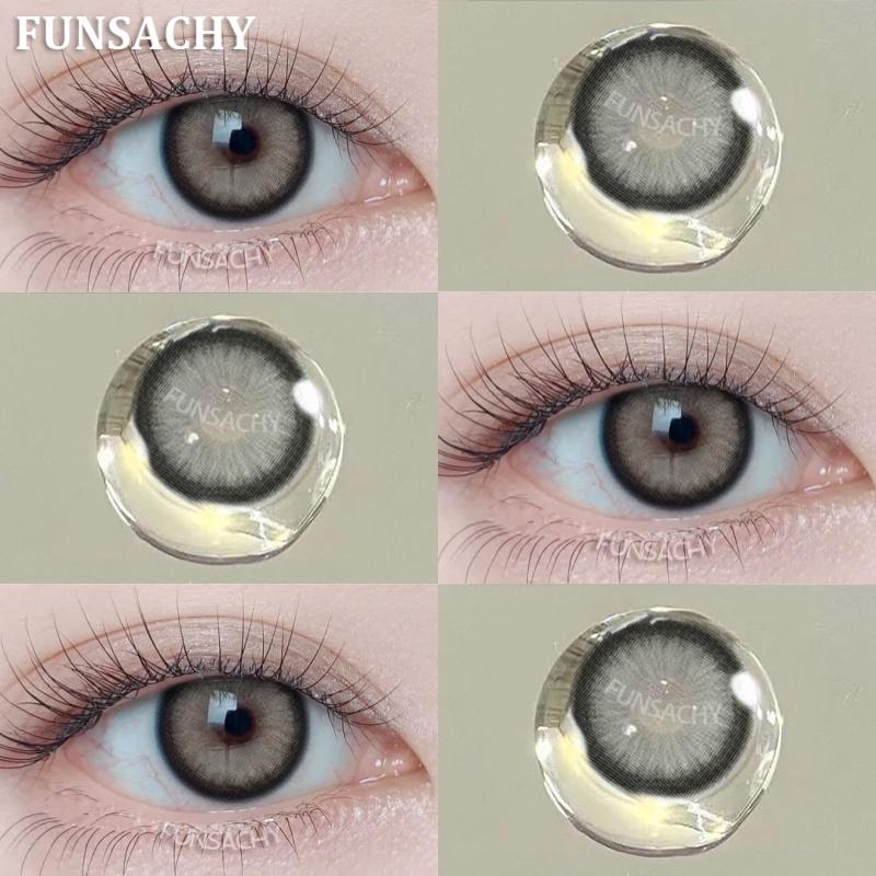 FUNSACHY Brown Korean Lenses Colored Contact Lenses For Eyes Fashion Lens Beautiful Pupil Yearly Use Natural Gray Eye Contacts