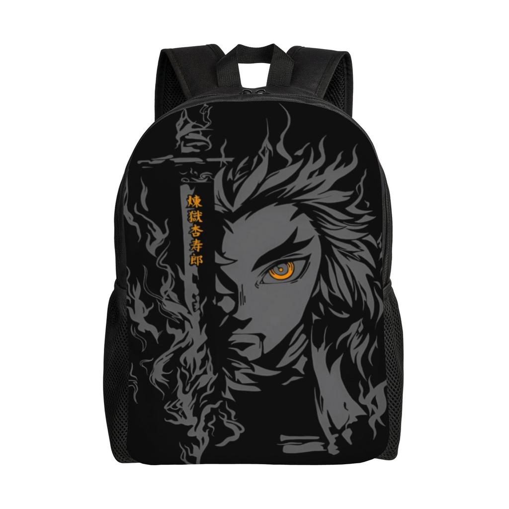 Demon Slayered Backpack Anime Characters Boy Polyester University Backpacks Print Streetwear School Bags Rucksack