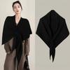 Cashmere Striped Scarf Plush Winter Shawl Fashion Cape Wraps  Student
