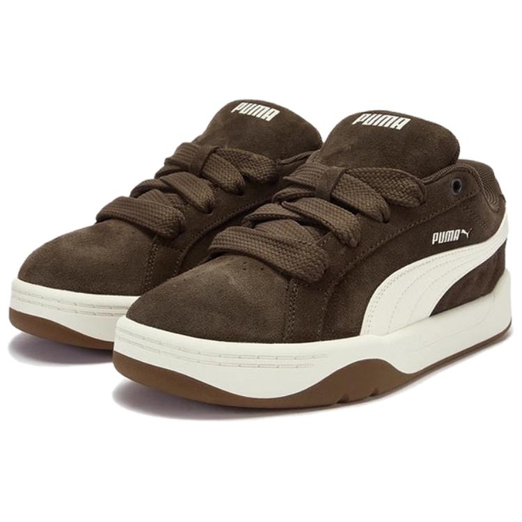 Puma Park Lifestyle Comfortable Versatile Low-Top Sneakers Unisex Sneakers Brown White 406826-02