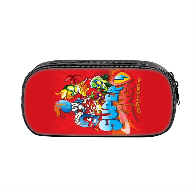 Super Zings Cartoon Pen Box Bag for Student Big Capacity School Supplies Zipper Game Pencilcases Children's Birthday Gift