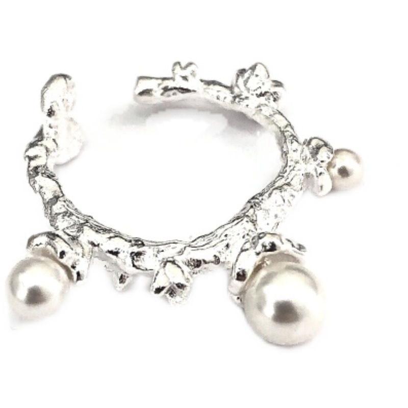 Cold Exquisite Ins Minimalist Pearl Ring For Women Featuring Size Adjustable