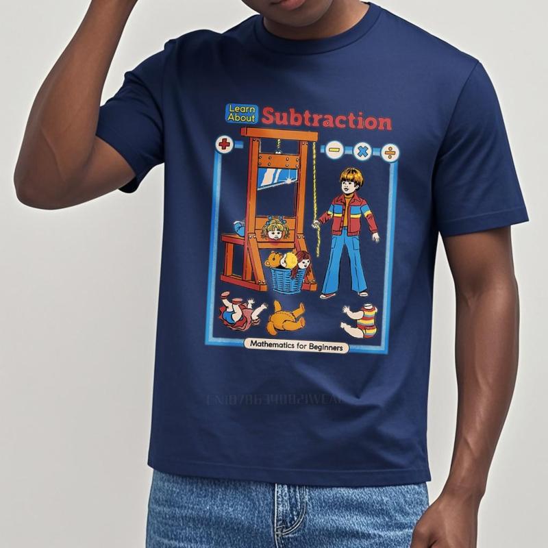 Plus Size summer Unisex tshirt Learn About Subtraction Mathematics For Beginners Short Sleeve Rock O Neck tops