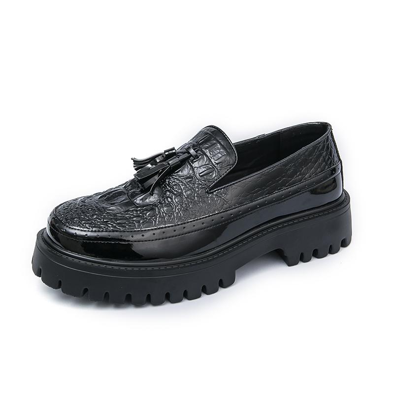 Fashion Mens Handmade PU Leather Loafers Casual Driving Flats All-match Slip-on Shoes Comfy Moccasins Leisure Walk Male Walking Footwear