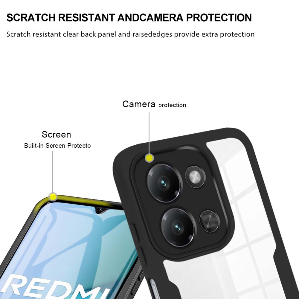 360 Full Body Screen Protector Transparent Case For Redmi 15C 4G 5G Global 171mm  Shockproof Phone Cover