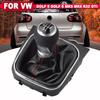 For Volkswagen VW Golf 5 Golf 6 MK5 MK6 R32 GTI 2004-2009 Car Manual 5 6 Speed Gear Shift Knob Suede Leather With Gaiter Boot
