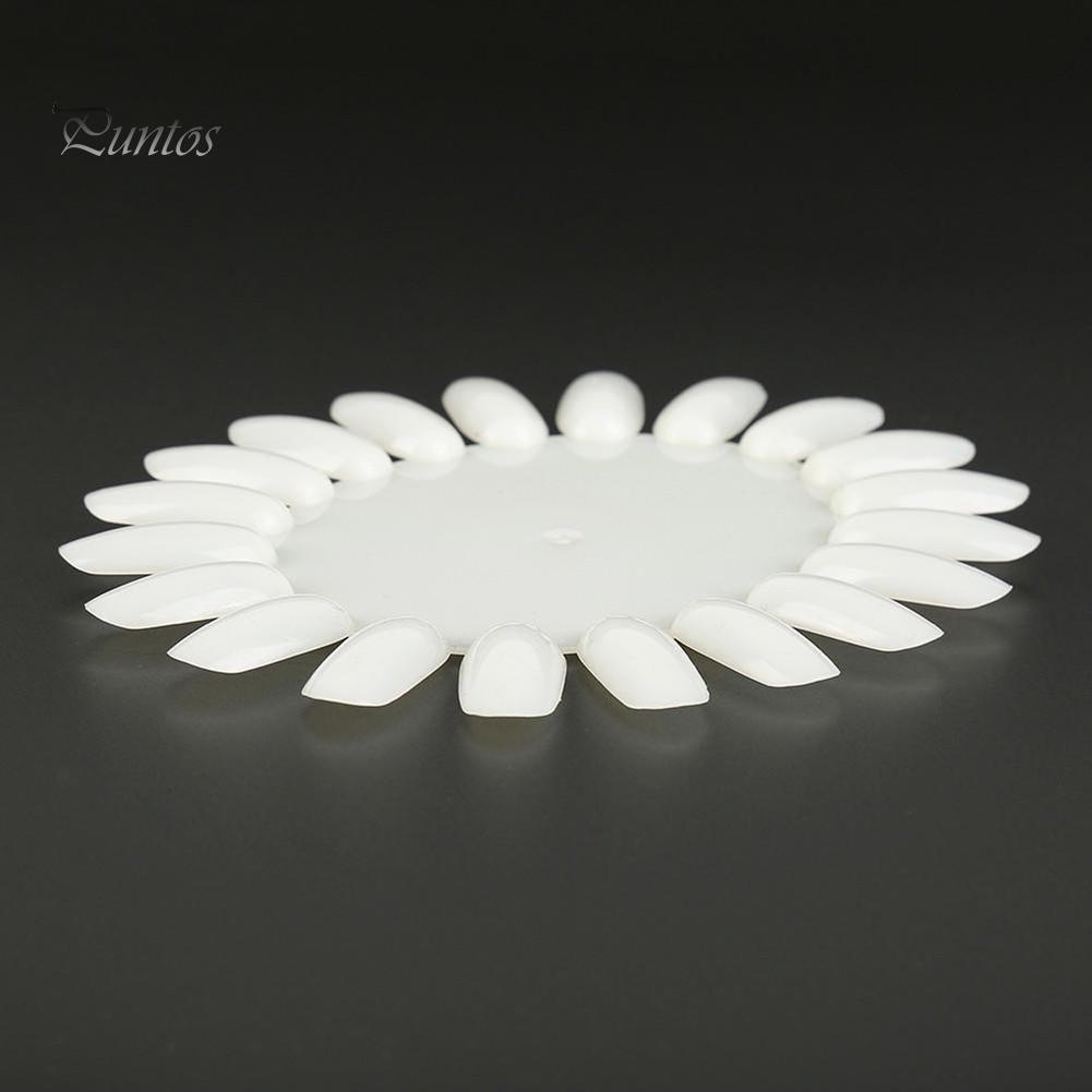Puntos Nail Art 20 Colors Acrylic False Tip Practice Round Wheel Mould DIY Display Tool