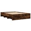 Bed Frame without Mattress Smoked Oak 120 x 190 cm Particleboard