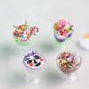 12pcs/lot Plastic Model Dollhouse Mini Cup Ice Cream Bowl Dollhouse Accessories