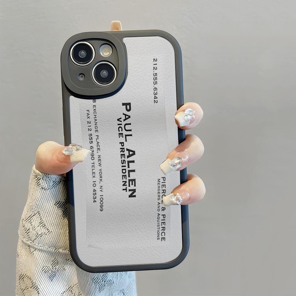 

Patrick Bateman Business Card Phone Case For IPhone 16 Great Value 14 13 11 12 Pro Max Mini X XR XS 8 Plus Mini Lambskin Silico iPhone14 Plus